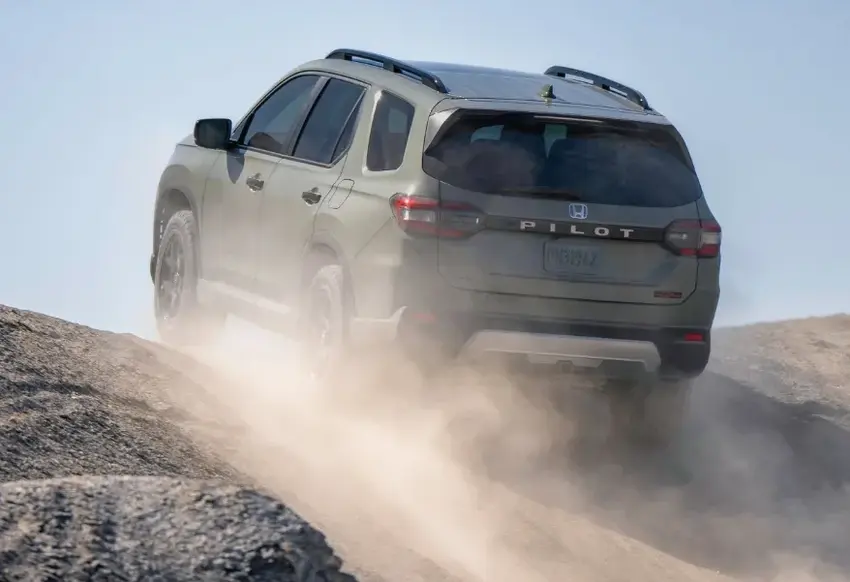 AWD Honda Pilot TrailSport Shown in Ash Green Metallic Color