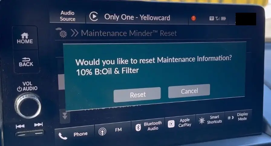 Honda Pilot Reset Oil Life