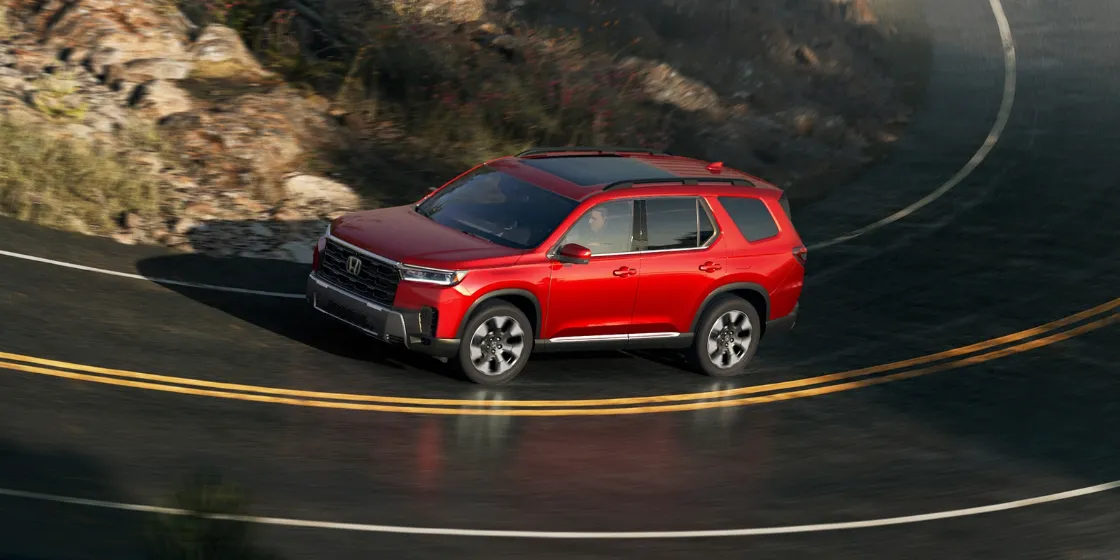 Honda Pilot Shown in Radiant Red Metallic II Paint Color