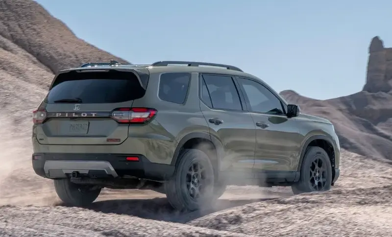 Rugged Style Honda Pilot Shown in Ash Green Metallic Color